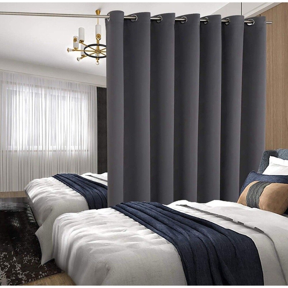 BGment Sliding Door Curtain 100 X 84 Inches - Dark Gray Wide Thermal Blackout